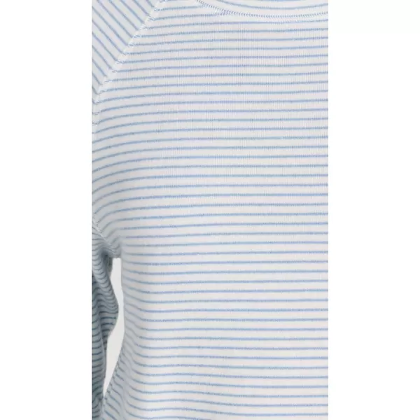 Z SUPPLY Womens Staying in Stripe Long Sleeve TopBlue Jay