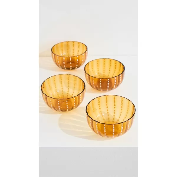 Zafferano Womens Perle Small Bowl Set of 4Amber