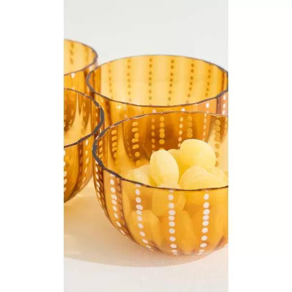 Zafferano Womens Perle Small Bowl Set of 4Amber