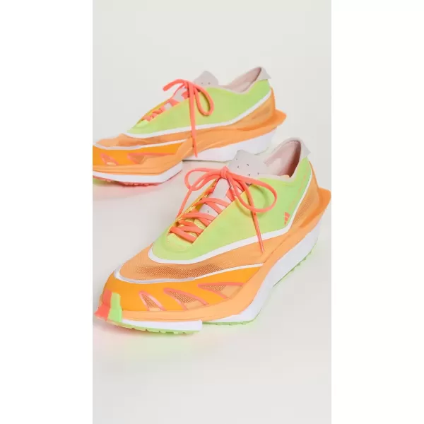 adidas by Stella McCartney Womens Earthlight Running SneakersSignal GreenHazy OrangeWhite