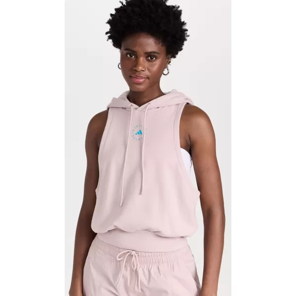 adidas by Stella McCartney Womens Sportswear Sleeveless HoodieNew Rose