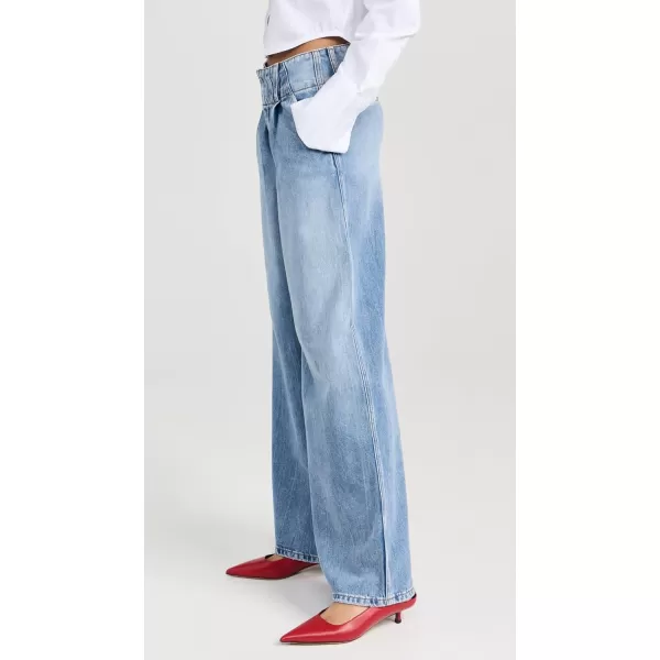 alice  olivia Womens Anders Low Rise Pleated JeansGeorgia Vintage Blue