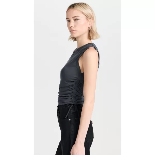 alice  olivia Womens Chrissy Ruched Crop TopBlack