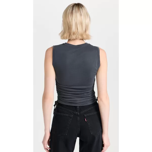 alice  olivia Womens Chrissy Ruched Crop TopBlack