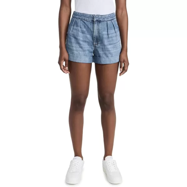 alice  olivia Womens Conry Pleated Denim Shortsalice  olivia Womens Conry Pleated Denim Shorts