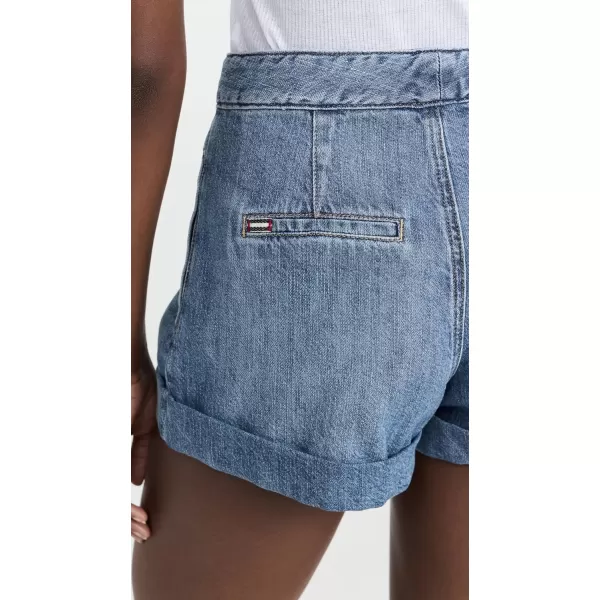 alice  olivia Womens Conry Pleated Denim Shortsalice  olivia Womens Conry Pleated Denim Shorts