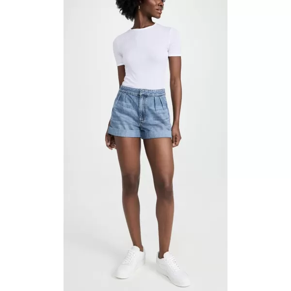 alice  olivia Womens Conry Pleated Denim Shortsalice  olivia Womens Conry Pleated Denim Shorts