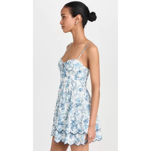 alice  olivia Womens Daisy Tiered Ruffle Mini DressJe Ladore Spring Sky