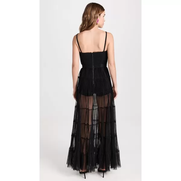 alice  olivia Womens Deena Pleated Maxi Dress with Hot PantsBlack