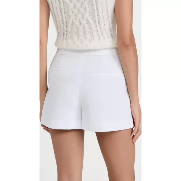 alice  olivia Womens Dylan High Waist Tab Pintuck ShortsWhite