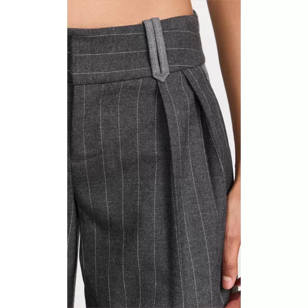 alice  olivia Womens Eric Racing Stripe PantsCharcoal Pinstripe