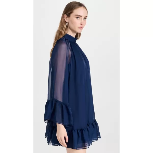 alice  olivia Womens Erna Cape Sleeve Mini DressAzure