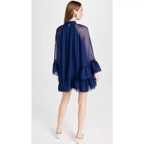 alice  olivia Womens Erna Cape Sleeve Mini DressAzure