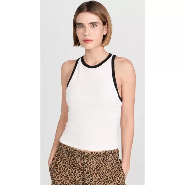 alice  olivia Womens Mirtha Racerback TankOff WhiteBlack