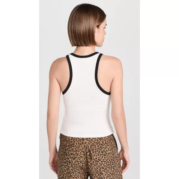 alice  olivia Womens Mirtha Racerback TankOff WhiteBlack