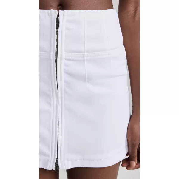 alice  olivia Womens Paxton High Rise Zip Front Mini SkirtWhite