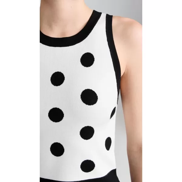 alice  olivia Womens Rydel Cropped TankBlackSoft White