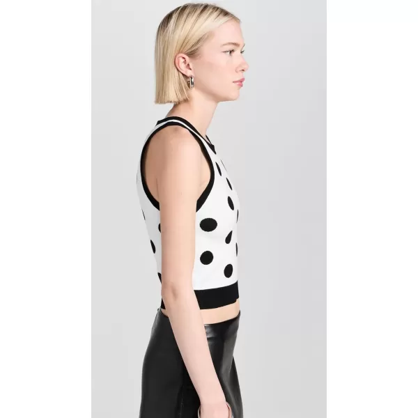 alice  olivia Womens Rydel Cropped TankBlackSoft White