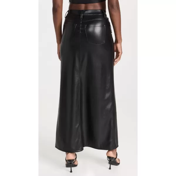 alice  olivia Womens Rye Vegan Leather Skirt with SlitBlack