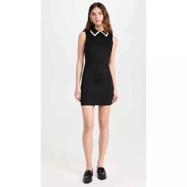 alice  olivia Womens Wynell Collar DressBlackOff White