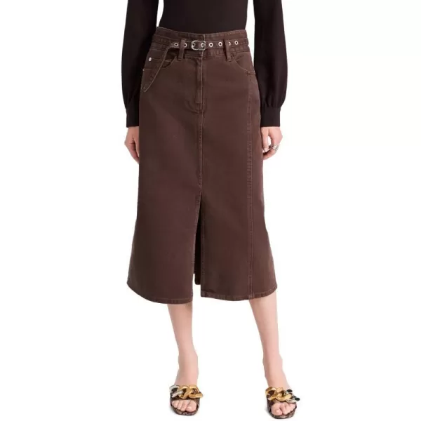 31 Phillip Lim Womens Denim ALine SkirtCoffee