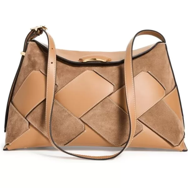 31 Phillip Lim Womens ID Soft Shoulder Bag With Woven ComboCamel