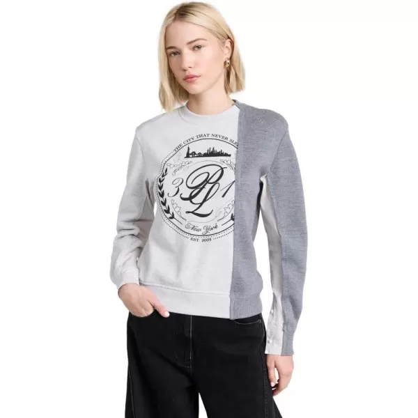 31 Phillip Lim Womens New York Crest PulloverGrey Multi