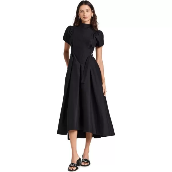 31 Phillip Lim Womens Puff Sleeve Side Tie Flare DressBlack