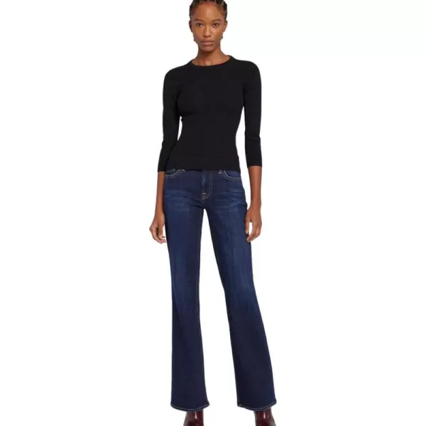 7 For All Mankind Womens Detailed Back Rib 34 Sleeve Top SweatshirtBlack