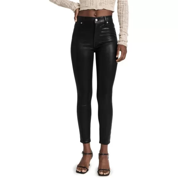 7 For All Mankind Womens HighWaisted AnkleSkinny JeansBrblk Ctd