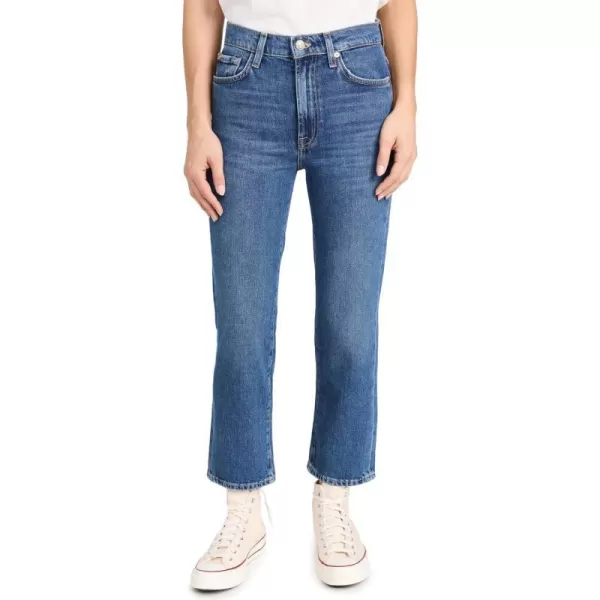 7 For All Mankind Womens Logan Stovepipe Straight Leg Jeans in ExplorerExplorer