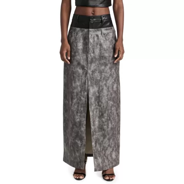 AFRM Womens Easton Double Maxi SkirtTop Gun Grey