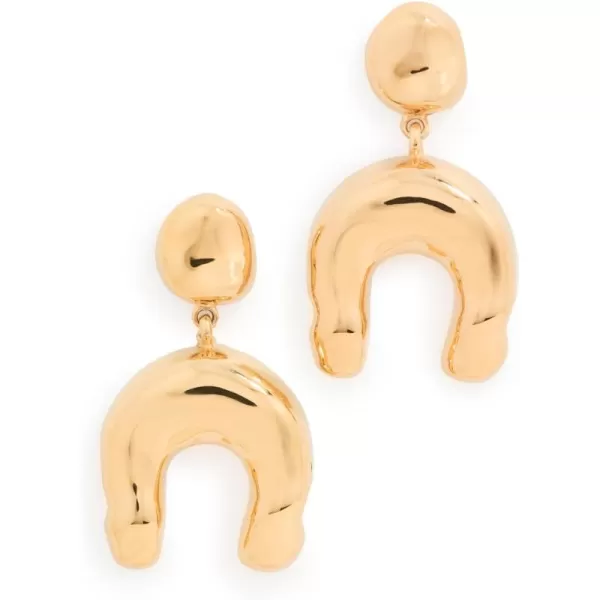 AGMES Womens Wishbone EarringsGold