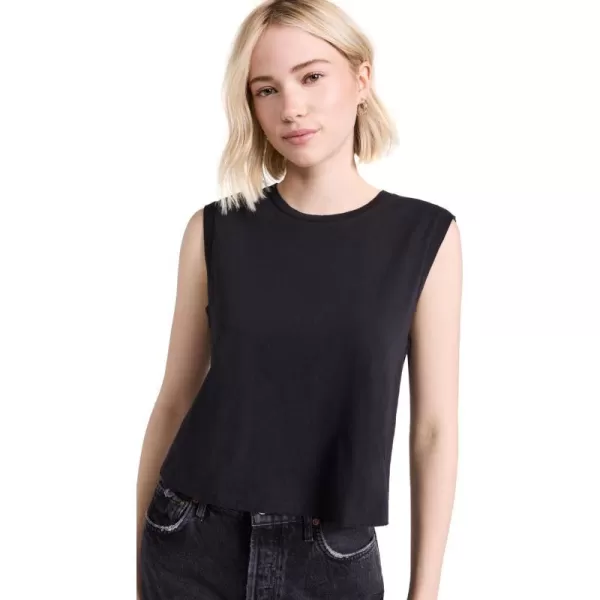 AMO Womens Sleeveless Babe TeeVintage Black