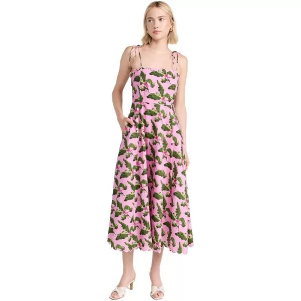 AMUR Womens Tori Midi DressMelon Palm