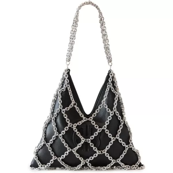 ANINE BING Womens Mini Gaia Chain Bag  Black and SilverBlack