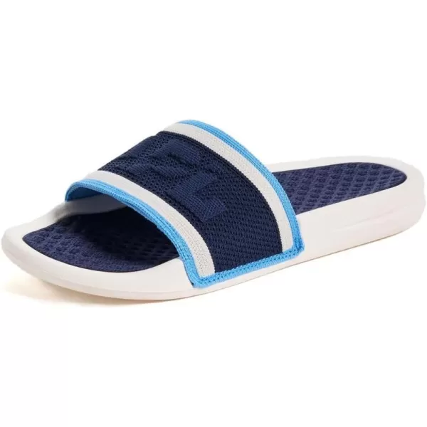 APL Athletic Propulsion Labs Womens Big Logo Techloom SlidesSea SaltCoastal BlueNavy