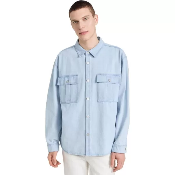 ATM Anthony Thomas Melillo Mens Washed Denim Shirt JacketLight Denim