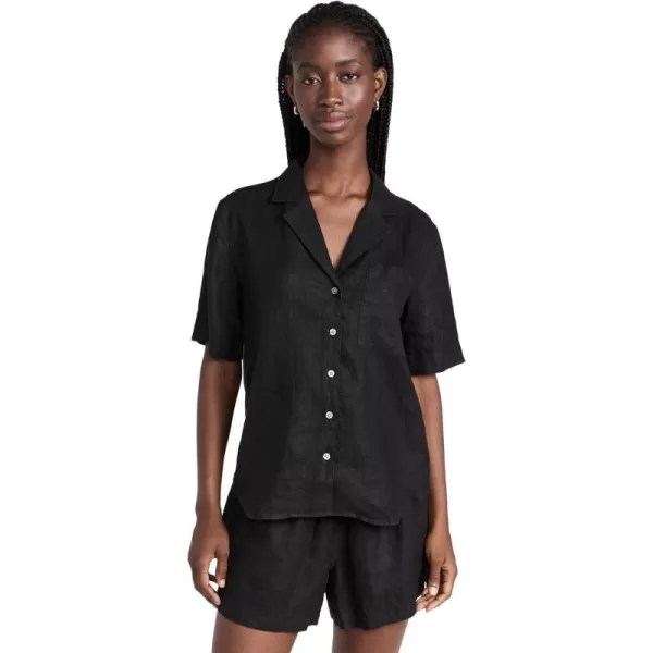 AYR Womens Linen Pool Boy TopBlack