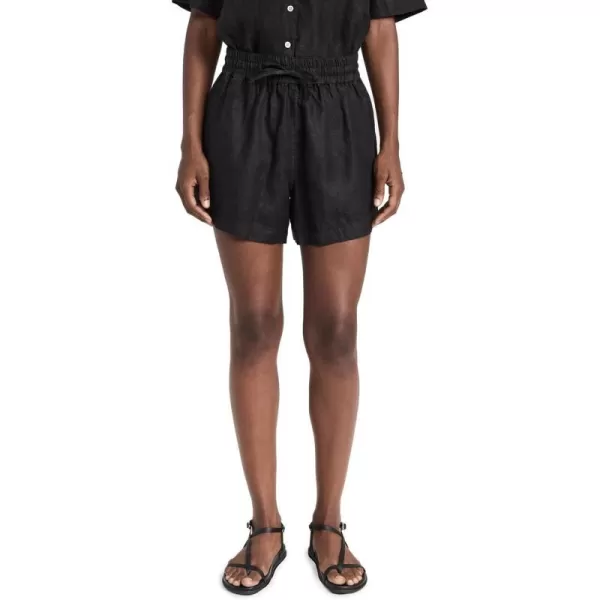 AYR Womens Linen Staycation ShortsBlack