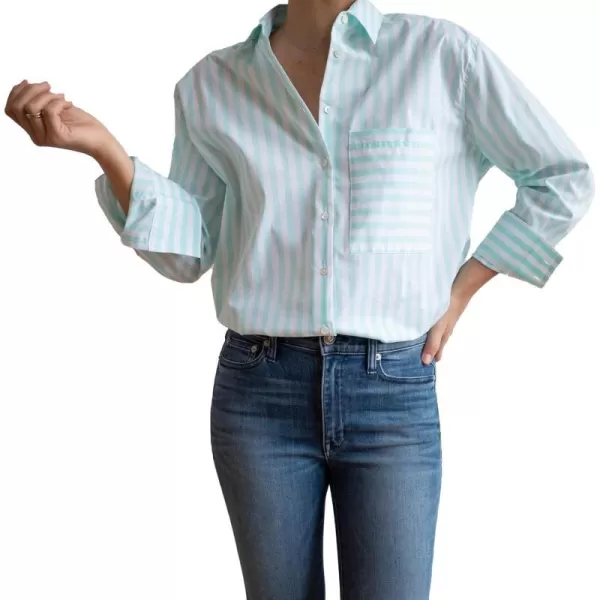 AYR Womens The Deep End Button Down Shirt90s Green