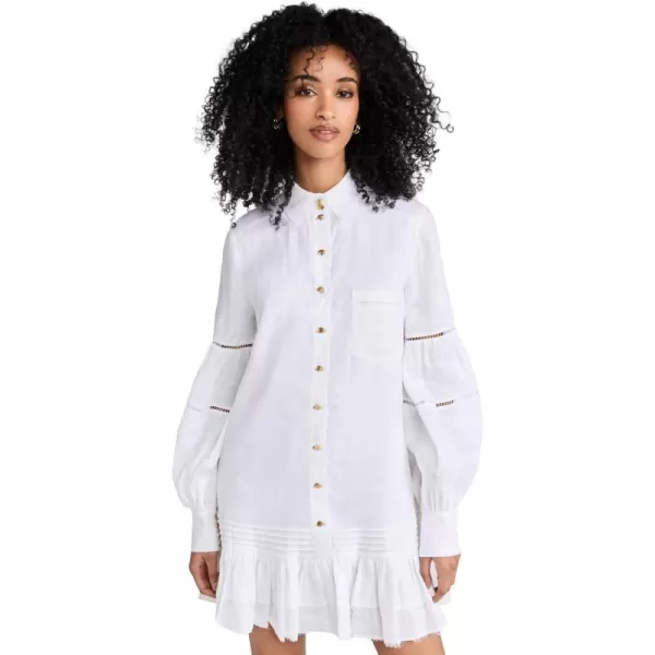 Aje Womens Lotus Shirt Mini DressIvory