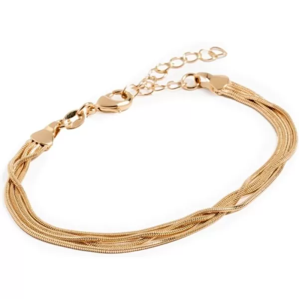 Alexa Leigh Womens Layered Snake BraceletGold