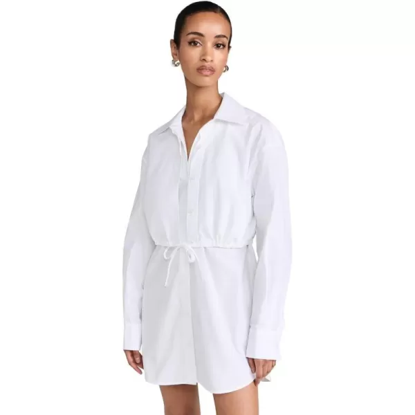 Alexander Wang Womens Double Layered Shirt Dress with Self TieWhite
