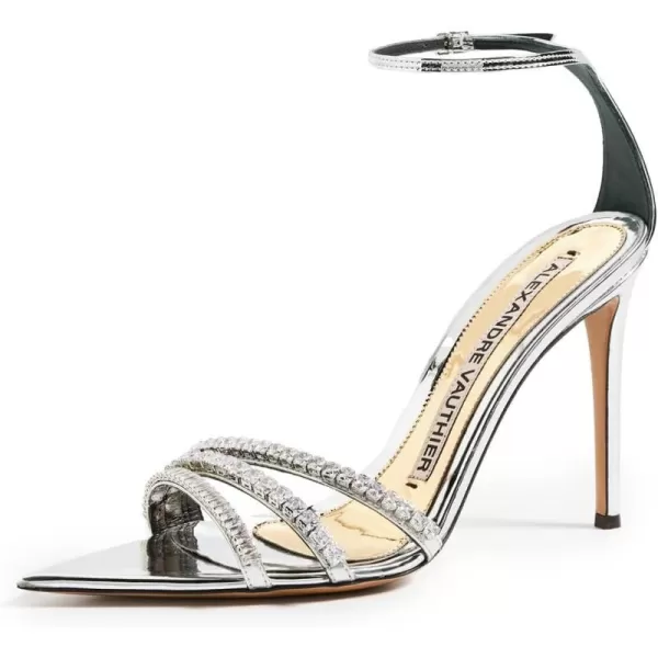 Alexandre Vauthier Womens Crystal Embellished SandalsArgento