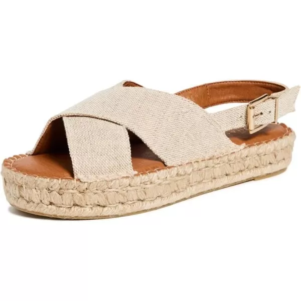 Alohas Womens Crossed Platform SandalsBicolor