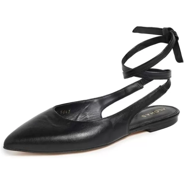 Alohas Womens Ribbon Ballet FlatsBlack