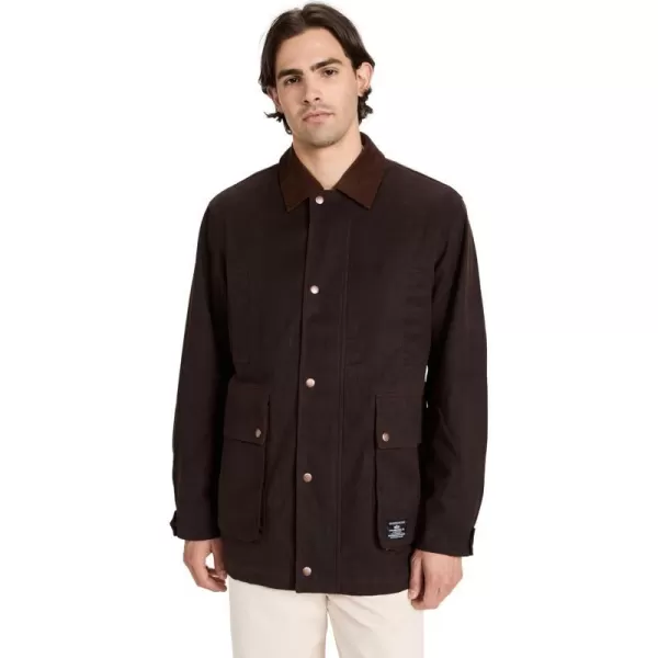 Alpha Industries Mens Waxed Cotton Car CoatChocolate