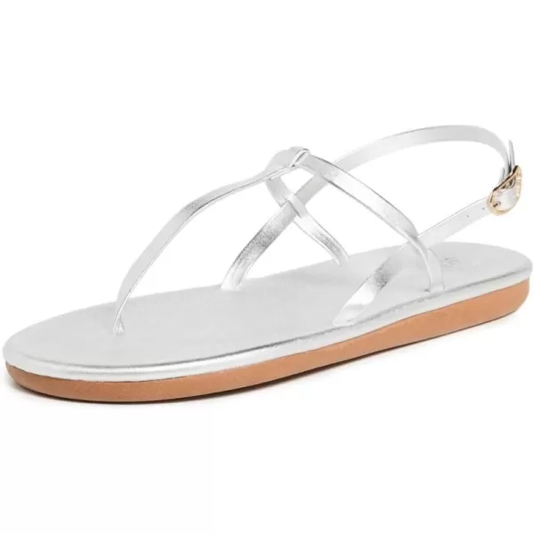 Ancient Greek Sandals Womens Lito Flip FlopsAll Silver