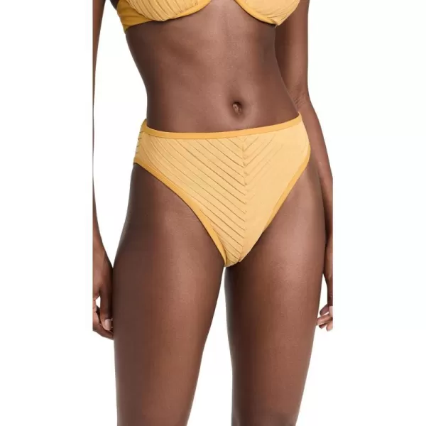 Andrea Iyamah Womens Pura High Rise Bikini BottomsMustard